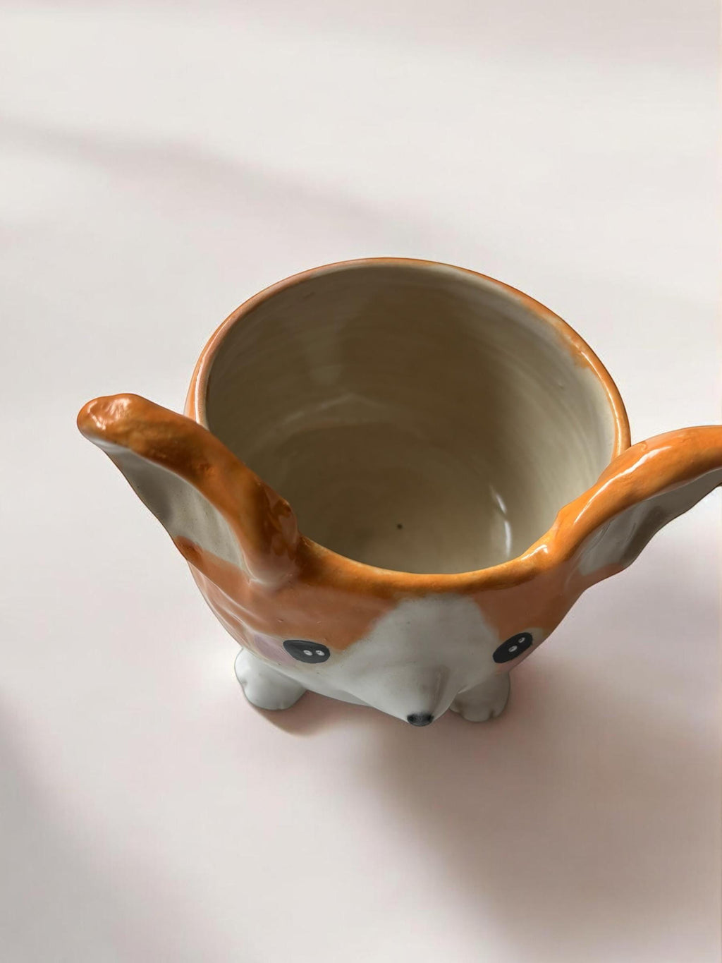 Grande tasse corgi faite main – Mug céramique artisanal – Tasse kawaii chien – Mug mignon pour café – Idée cadeau originale
