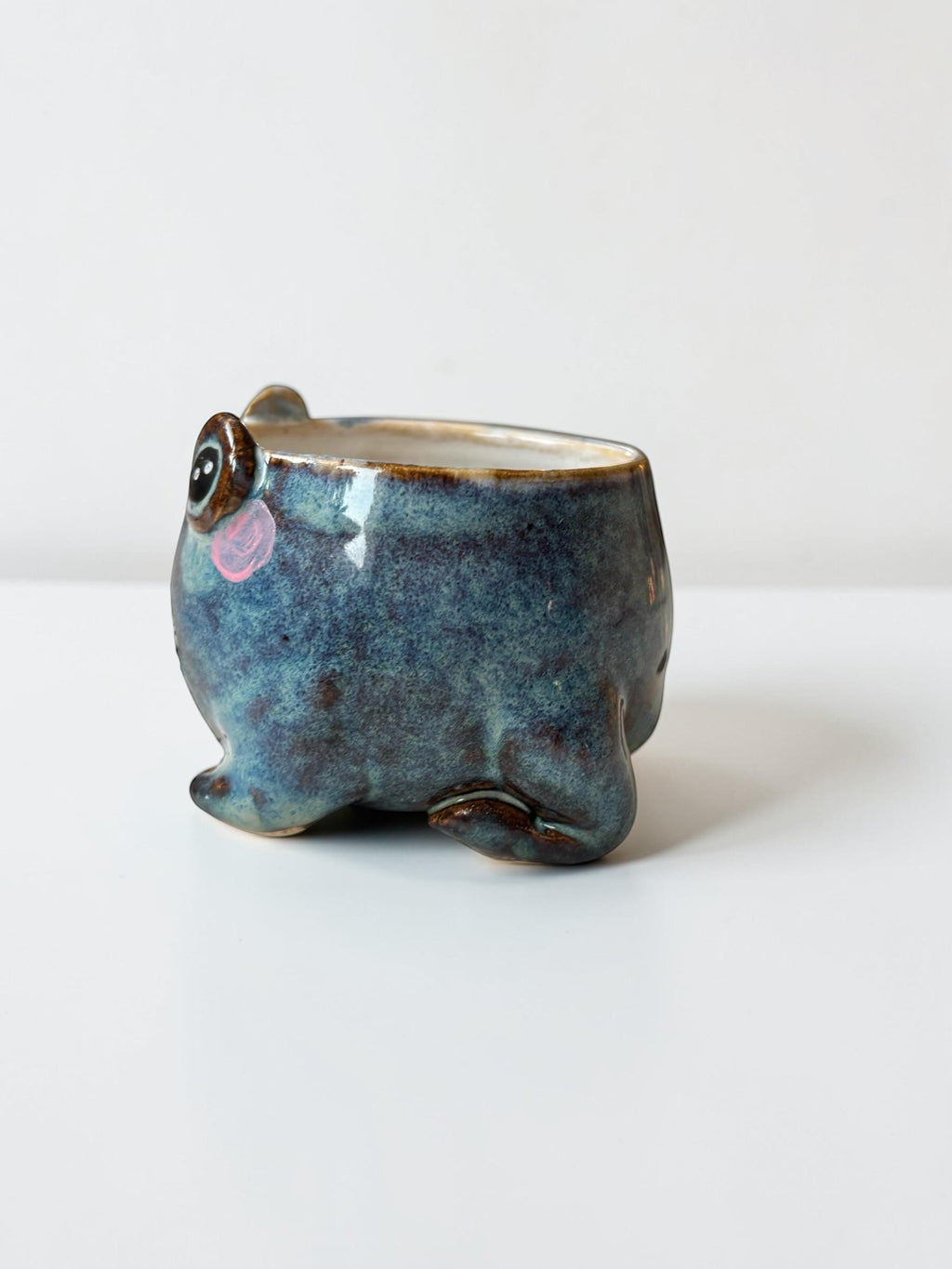 Tasse espresso grenouille grumpy faite main- Mug céramique artisanal - petite tasse kawaii pour café - idée cadeau original