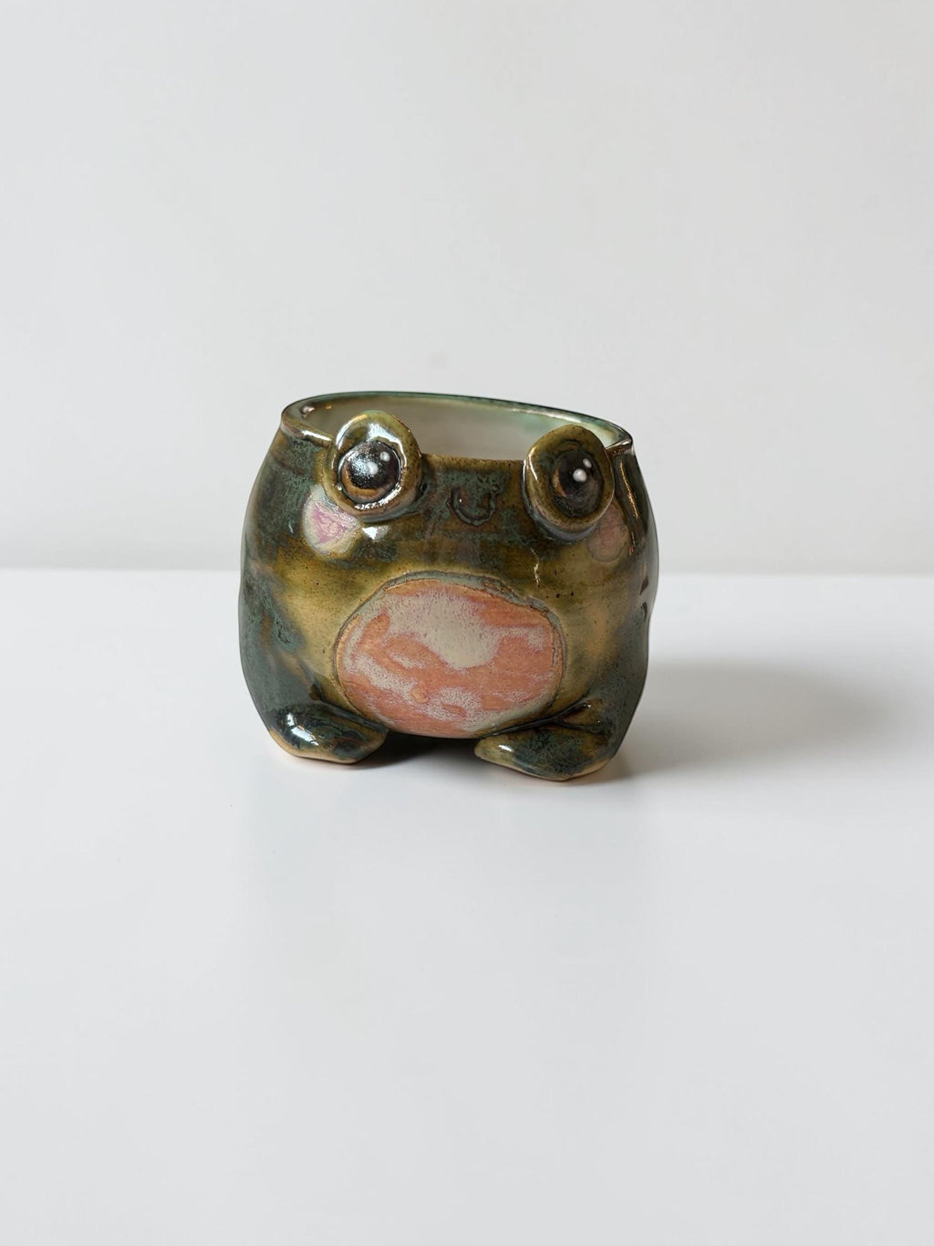 Tasse espresso grenouille HAPPY faite main- Mug céramique artisanal - petite tasse kawaii pour café - idée cadeau original