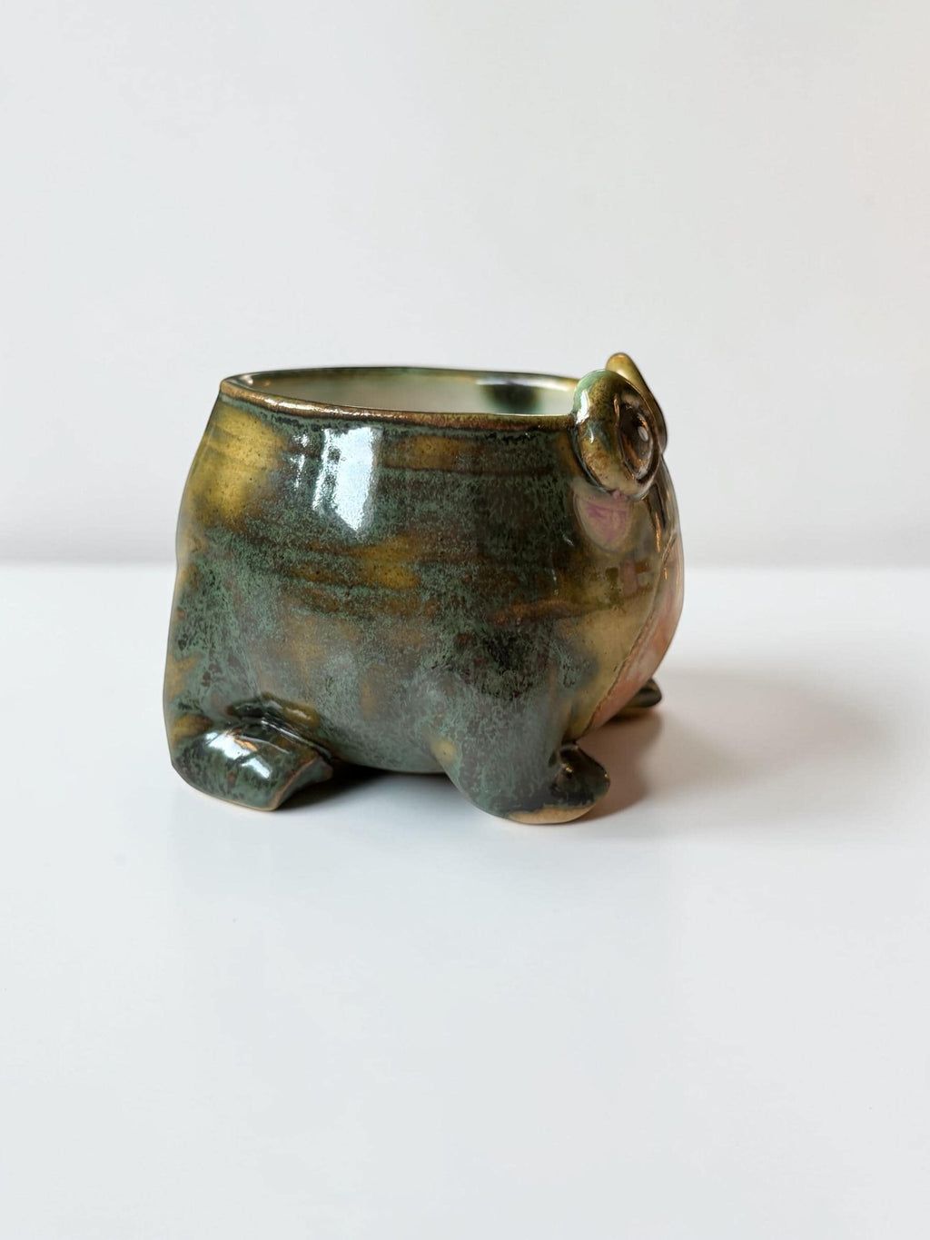 Tasse espresso grenouille HAPPY faite main- Mug céramique artisanal - petite tasse kawaii pour café - idée cadeau original