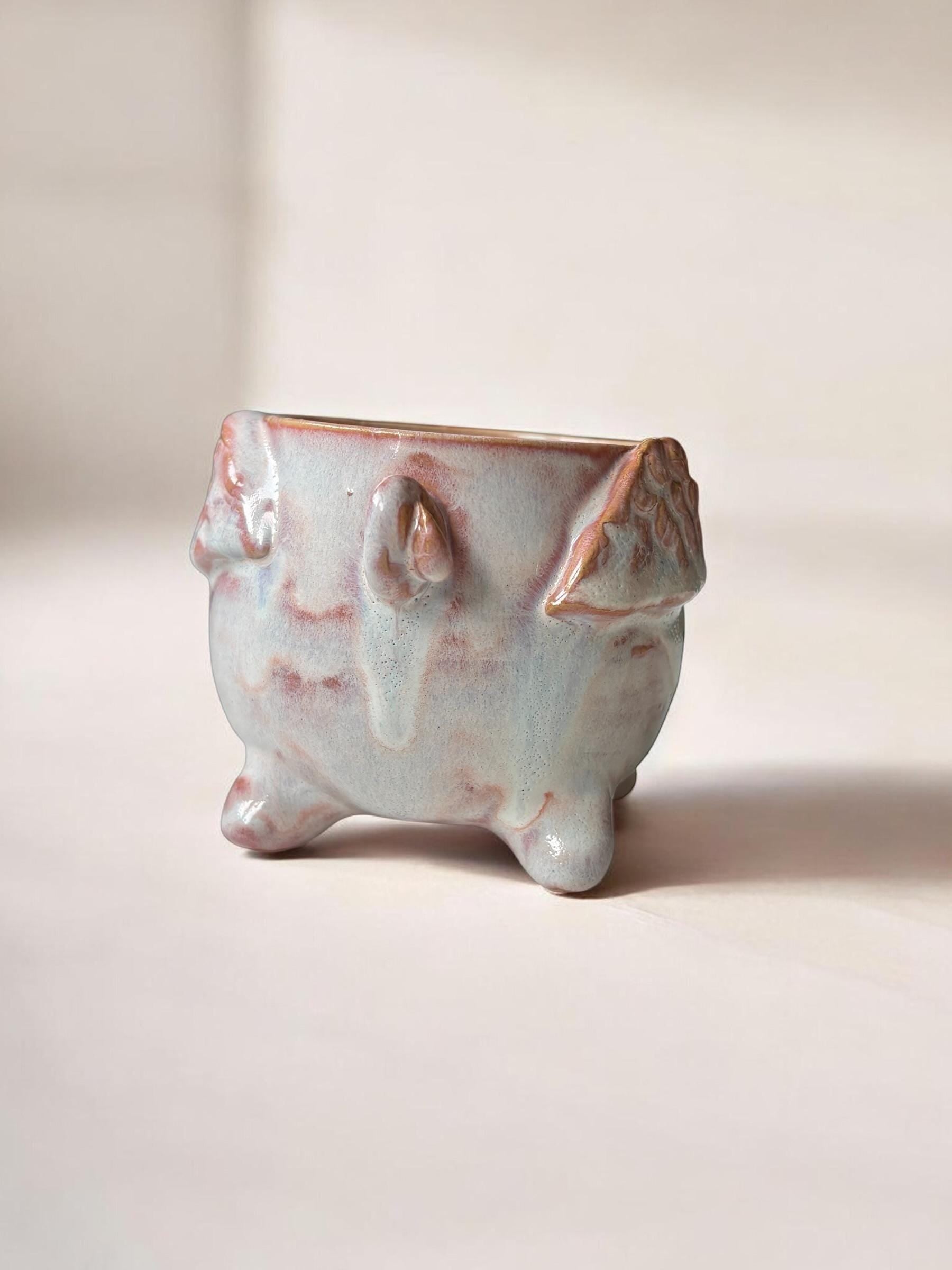 Grande tasse cochon ailé faite main – Mug céramique artisanal – Tasse kawaii cochon volant – Mug mignon – Idée cadeau originale