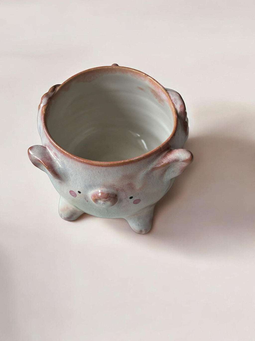Grande tasse cochon ailé faite main – Mug céramique artisanal – Tasse kawaii cochon volant – Mug mignon – Idée cadeau originale