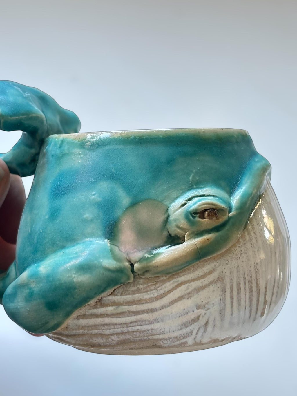 Tasse Baleine — Lagune Turquoise- céramique faite main – Mug artisanal unique – Tasse océan originale – Cadeau – Coffee cup whale handmade